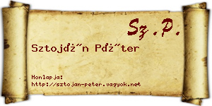 Sztoján Péter névjegykártya